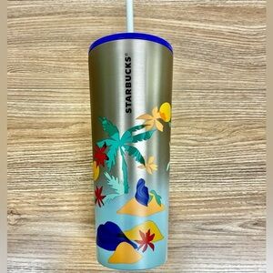 Starbucks Stainless Steel Floral/Beach Venti Tumbler